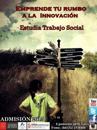 Afiche confeccionado por alumnos de primer año de Trabajo Social